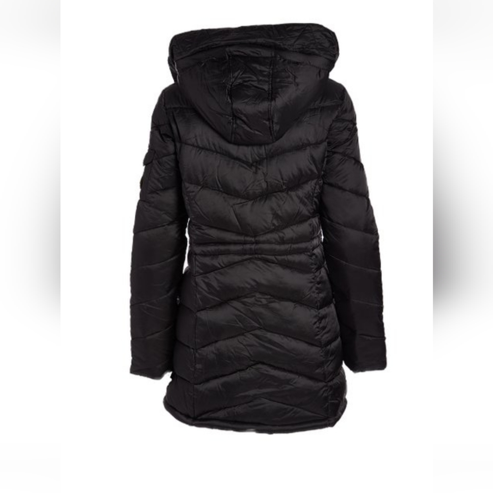 Jessica Simpson Collection | Black Faux Fur-Trim Hooded Puffer Coat - Women